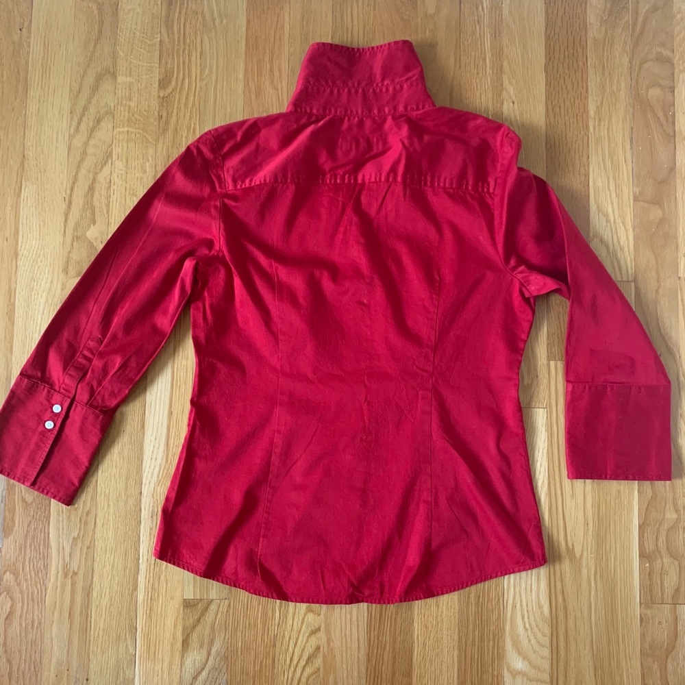 Bright Red Button-Down - image 5